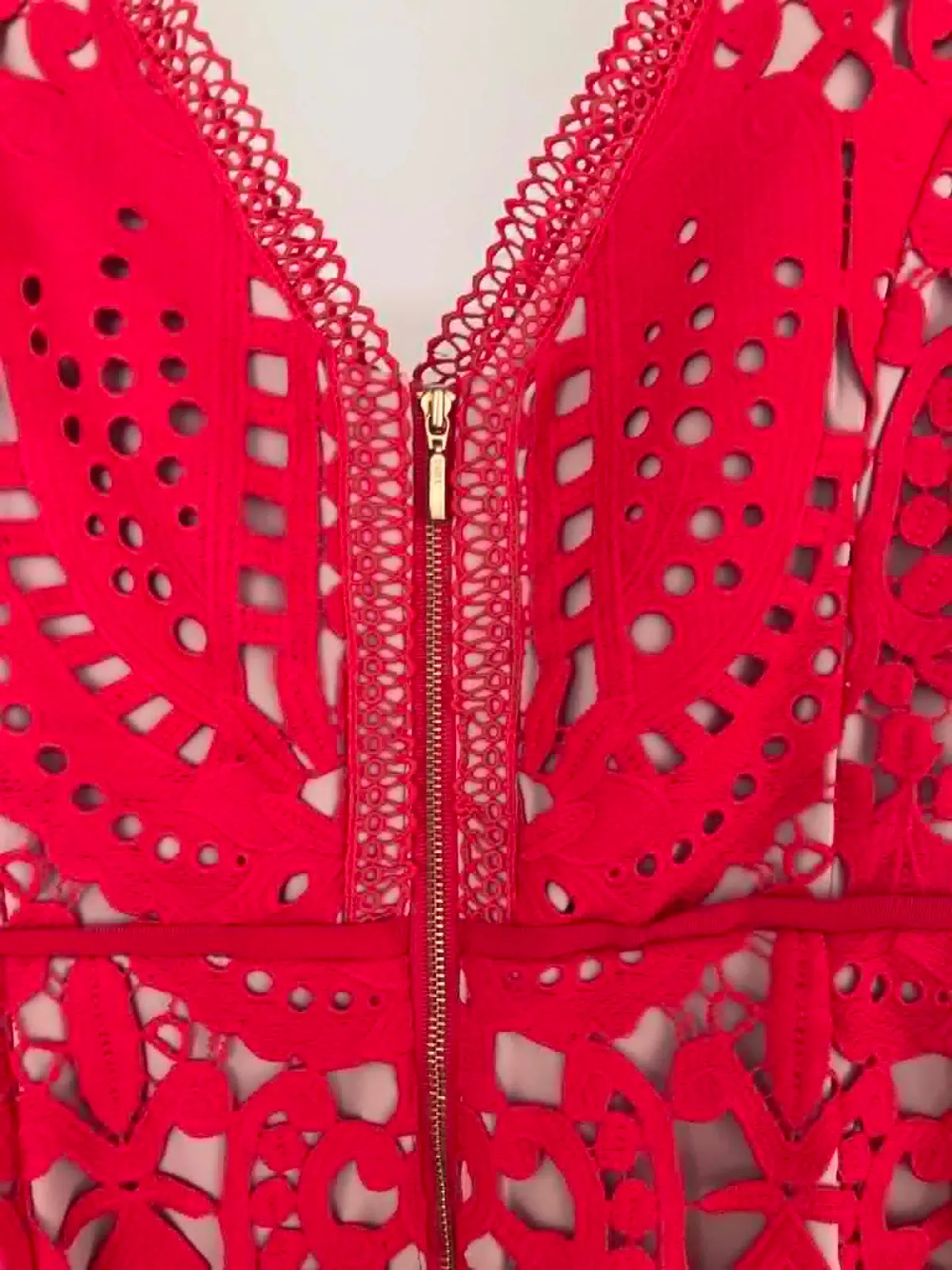Rodeo Show Red Lace Dress Size 14 - Image 2