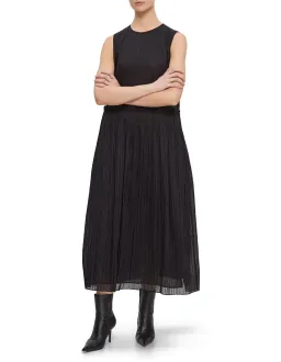 Jil Sander Elegant Pleated Midi Dress Black Size 40 for rent on The Volte - image 5