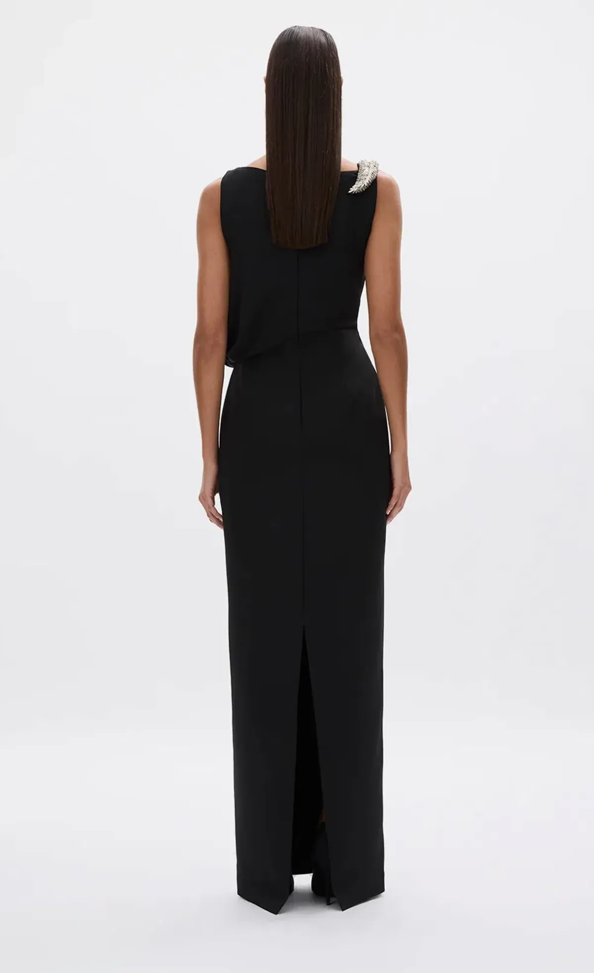 Rachel Gilbert Claudelle Jeweled and Embellished Gown Black AU 12 / Size 3 - Image 3