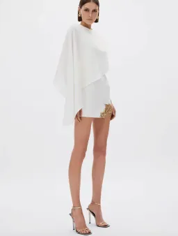 Rachel Gilbert Amari Mini Dress Ivory RG Size 0 (would fit an AU6-8) - Hen's & Bachelorette Party White Dress for rent on The Volte - image 5