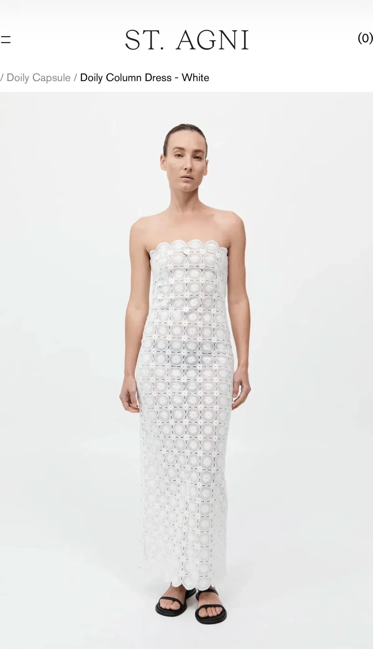 St Agni Doily Column Maxi Dress size M - Image 1