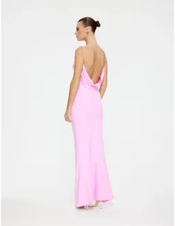 Effie Kats - Havilland Low Back Floor Length Gown "Taffy Pink" Size S for rent on The Volte - image 3