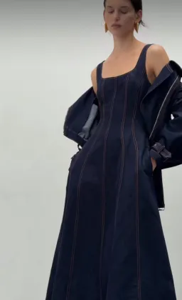 ANNA QUAN Justice Dress Dark Indigo Denim Size 8 AU for rent on The Volte - image 8