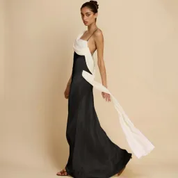 Arcina Ori Helena Dress Black & Ivory Medium for rent on The Volte - image 1