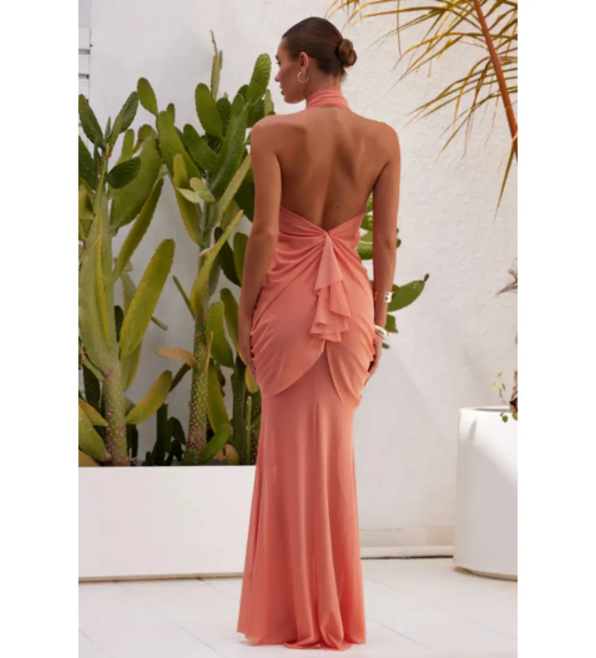Abyss by Abby Debut Maxi Dress in Coral Size M/AU10 - Image 3