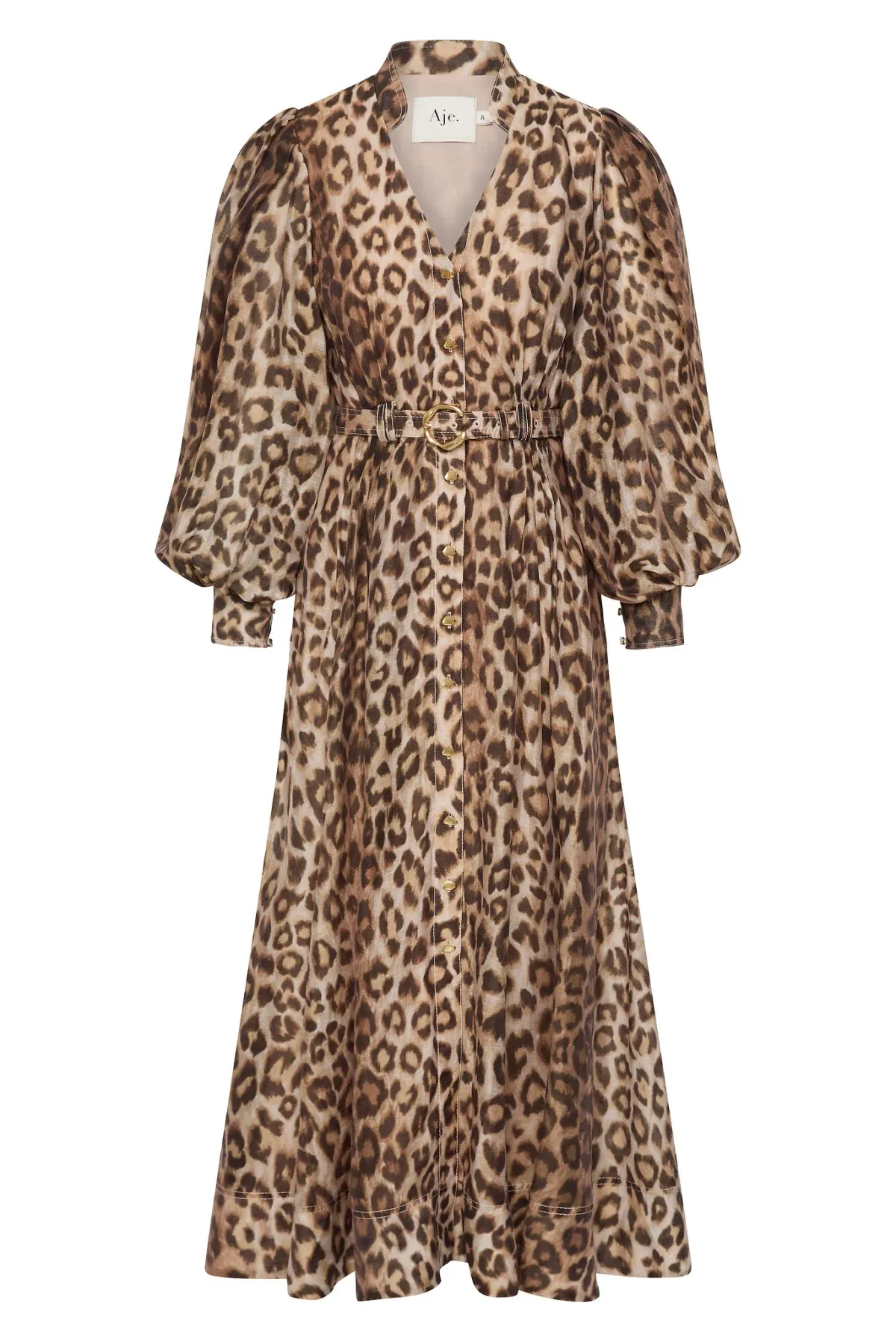 Aje Isabella Shirtdress in Leopard print, size AU 10 - Image 6