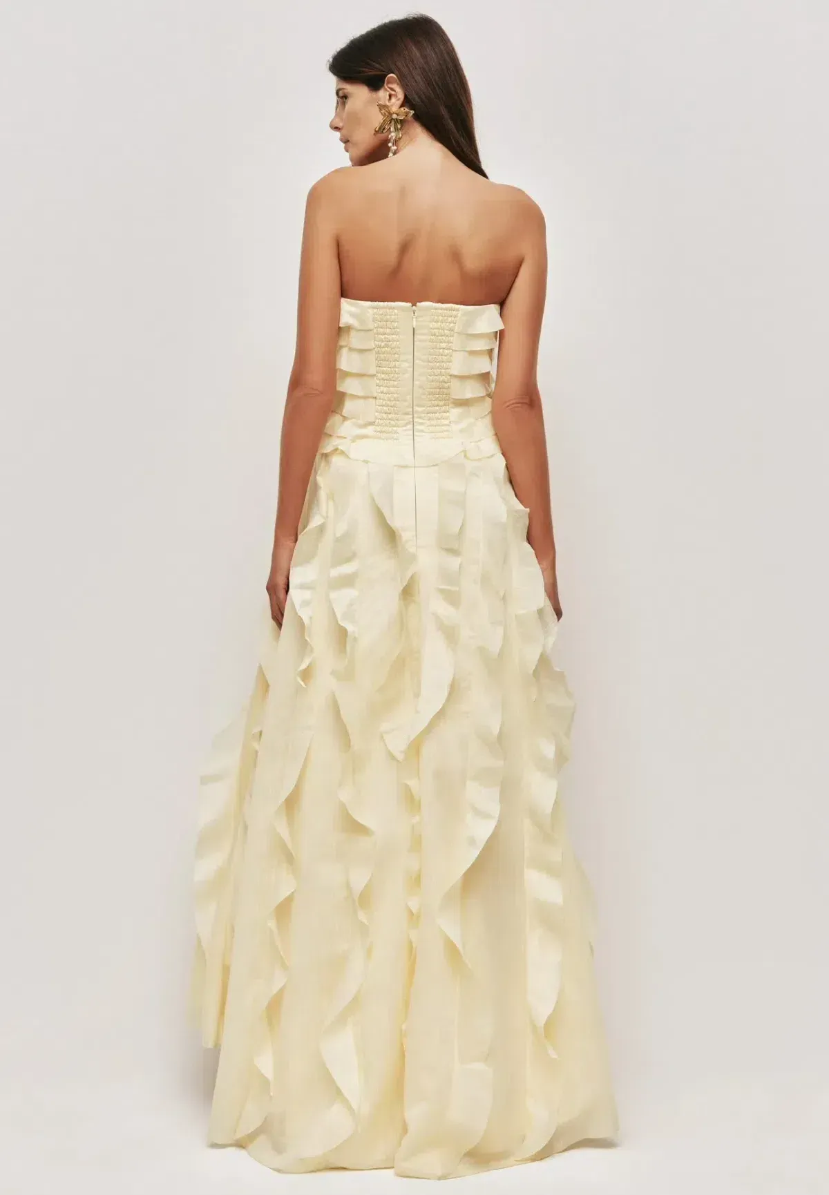  💛 Aje ALLAIRIE GOWN in Butter Yellow - Size 8 AU  💛 Ruffled Tiered Maxi Dress  💛 - Image 4