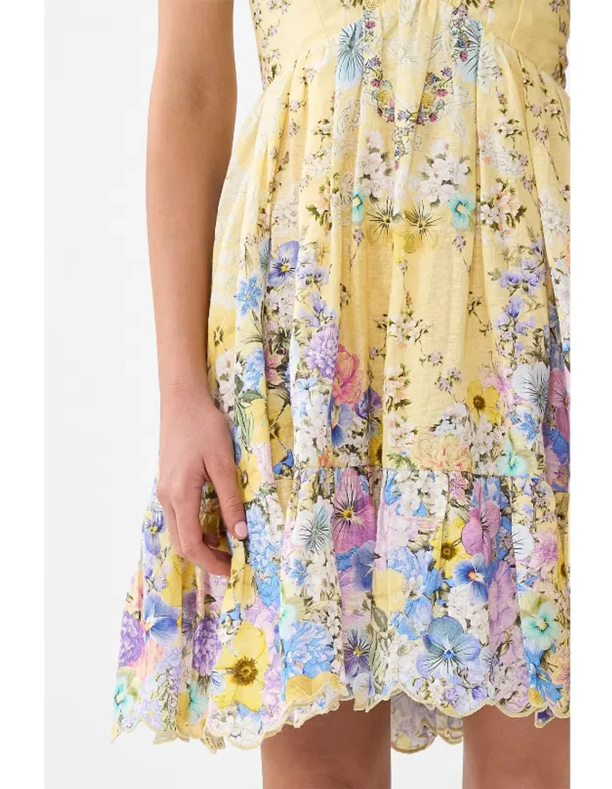CAMILLA RUFFLE HEM HALTER SHORT DRESS SIZE XS  - Image 3