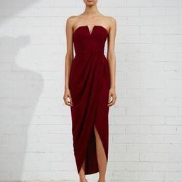 Shona Joy Core V Bustier Draped Midi Dress Size 12 for rent on The Volte - image 3