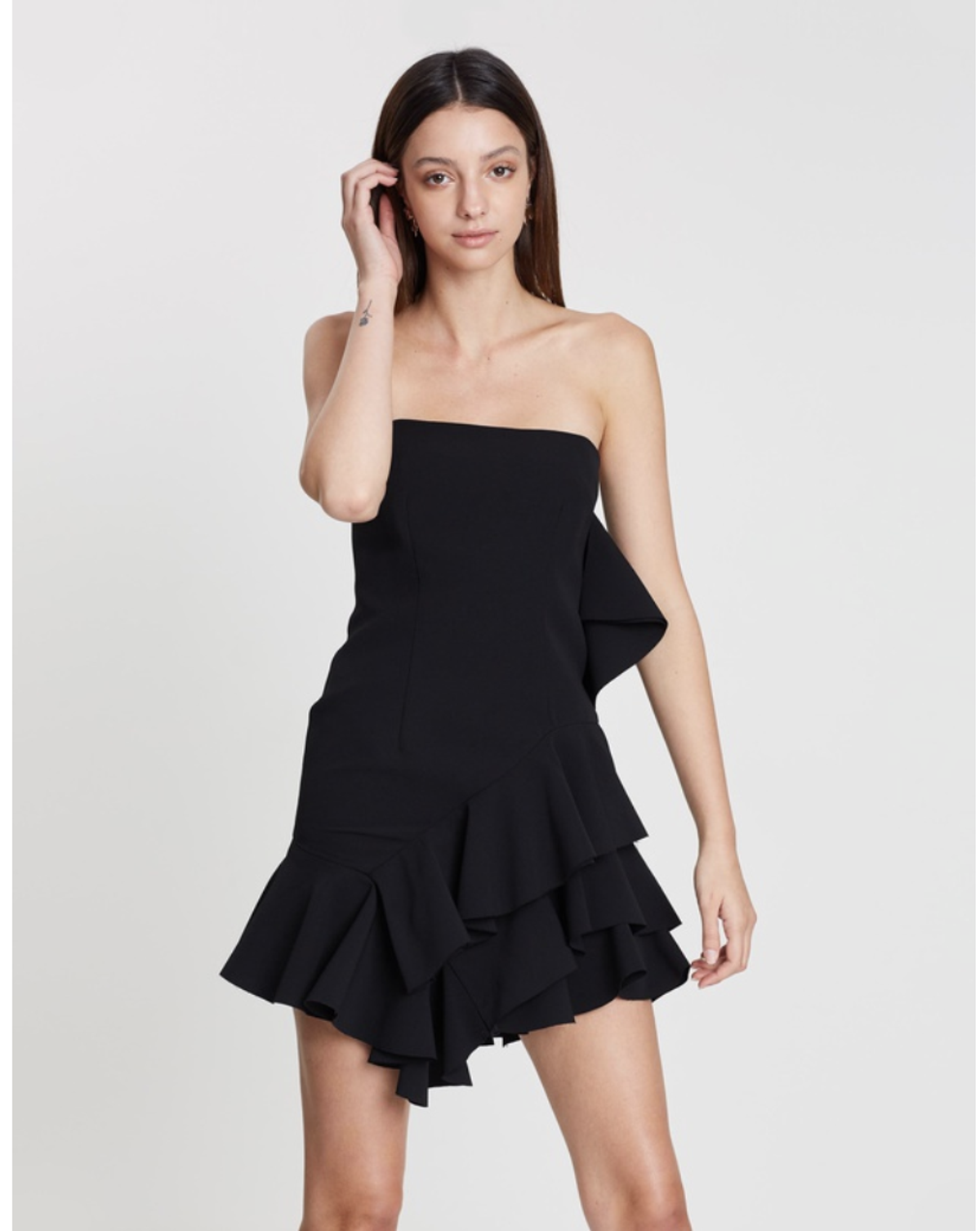 By Johnny Lily Strapless Flounce Mini Dress Size 10 - Image 1