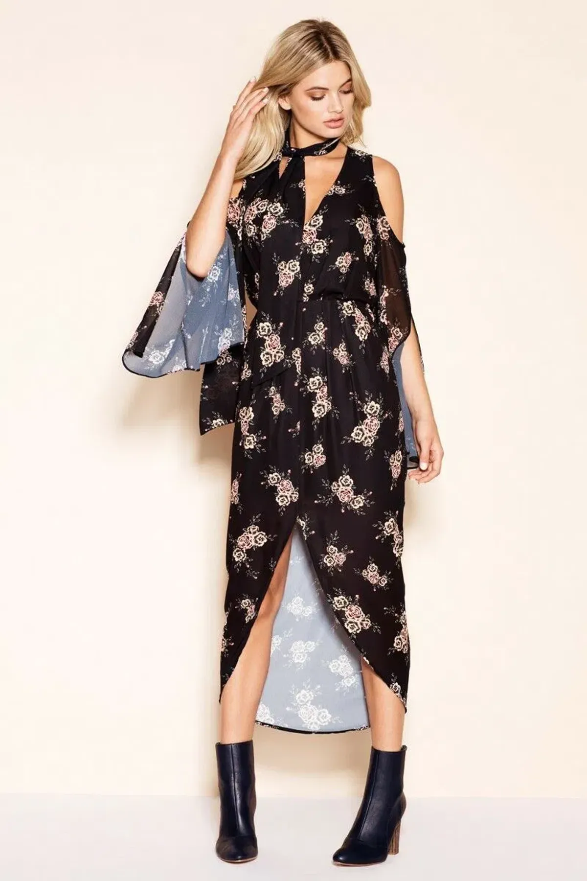 Sheike Midnight Bloom Dress Print Size 6 - Image 1