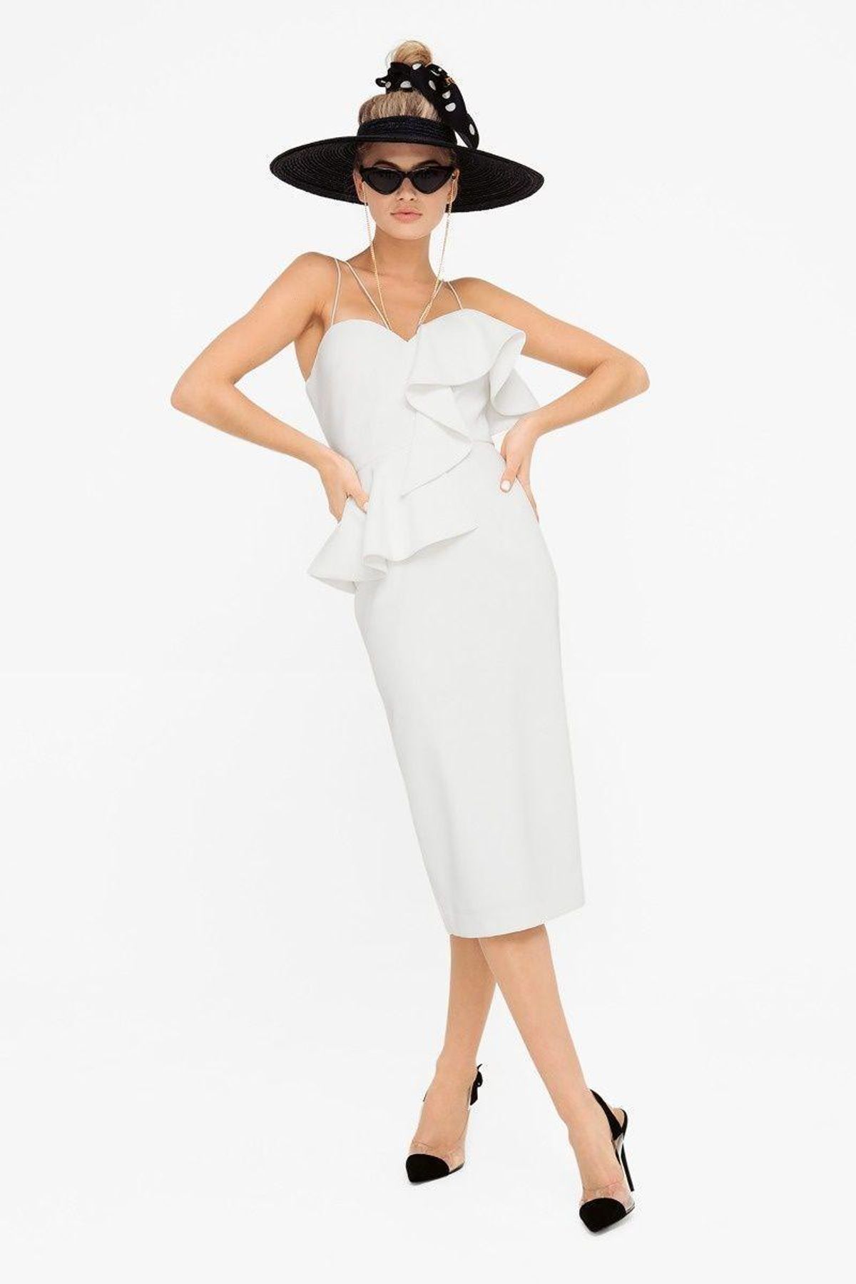 Sheike Cloud Dancer Cocktail Dress White Size 8 - Image 1