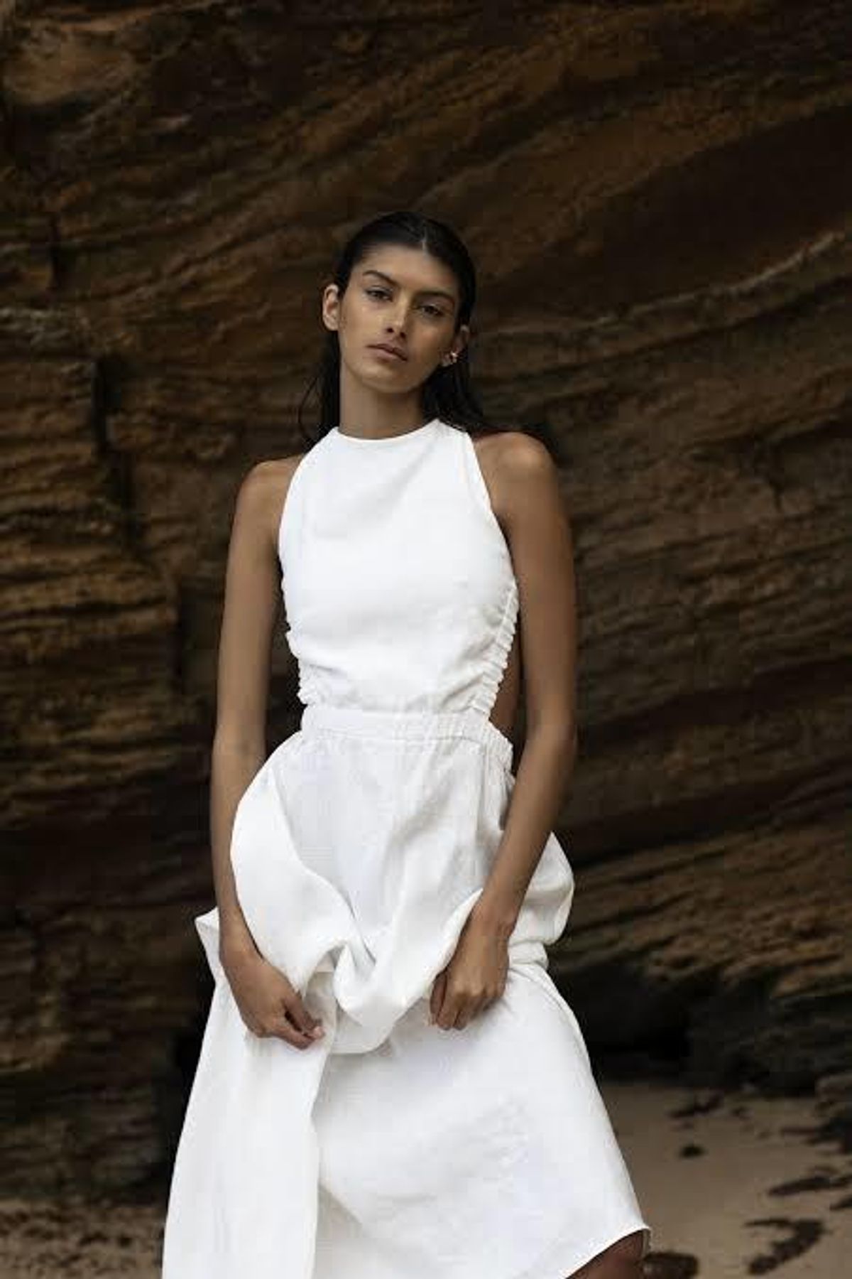 Sir The Label Alena Maxi Dress Ivory Size AU 10 - Image 3