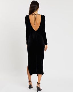 Bec & Bridge Midnight Soirée LS Midi Dress Black Size AU 6 for rent on The Volte - image 3