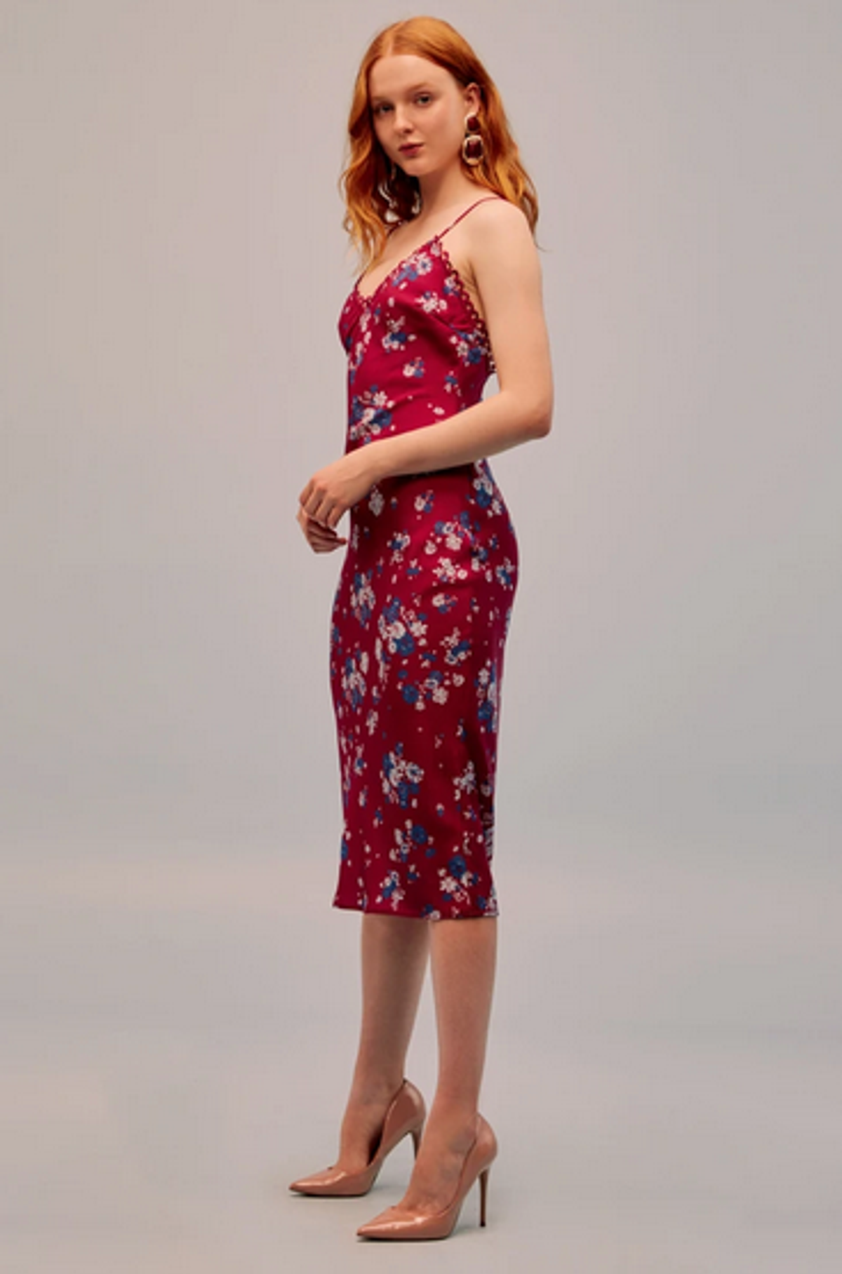 Keepsake The Label Cherished Midi Dress in Raspberry Bloom Floral Size 10 - Image 1
