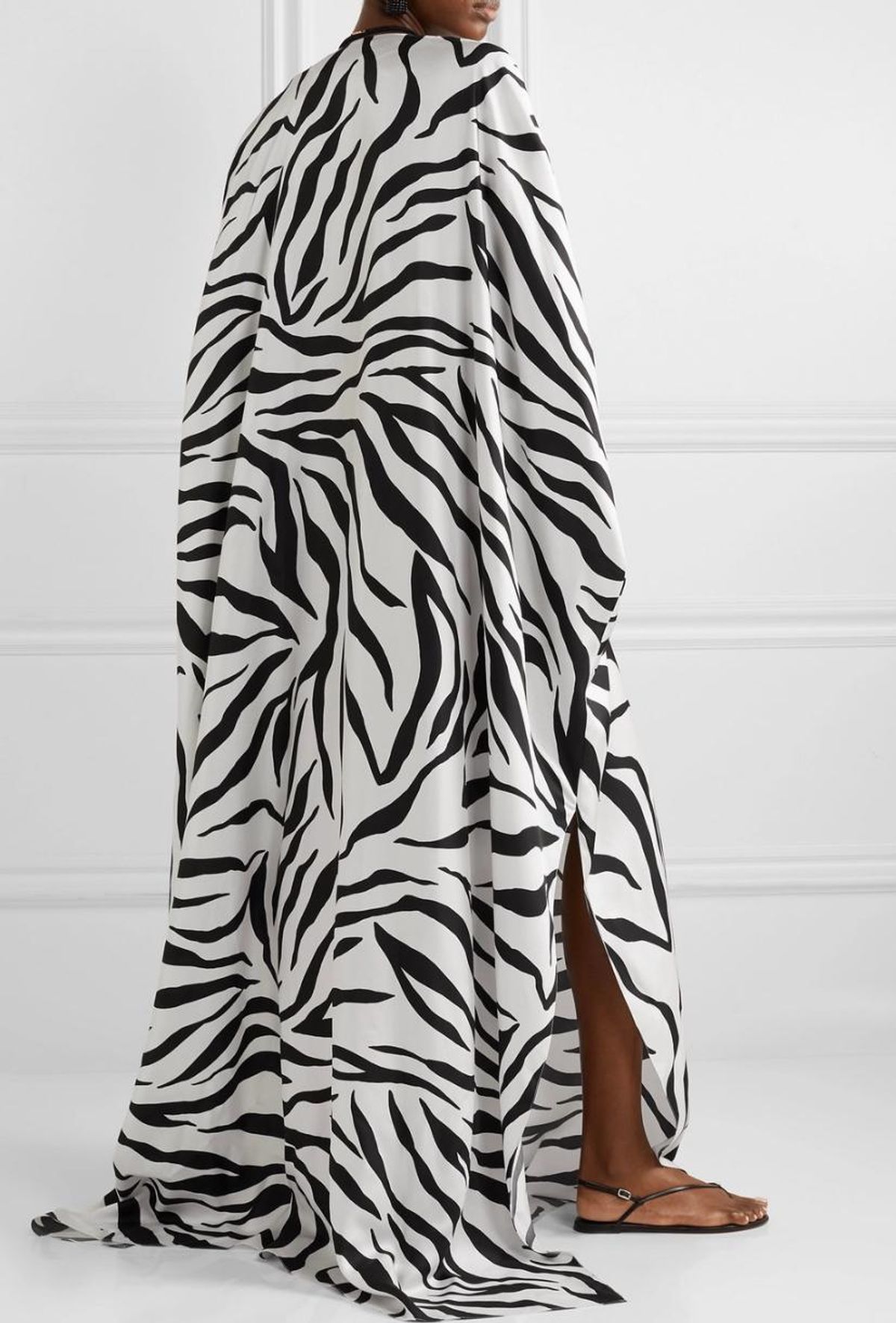 Oscar De La Renta Oversized Relaxed Fit Silk Gown Print Size 8 - Image 2