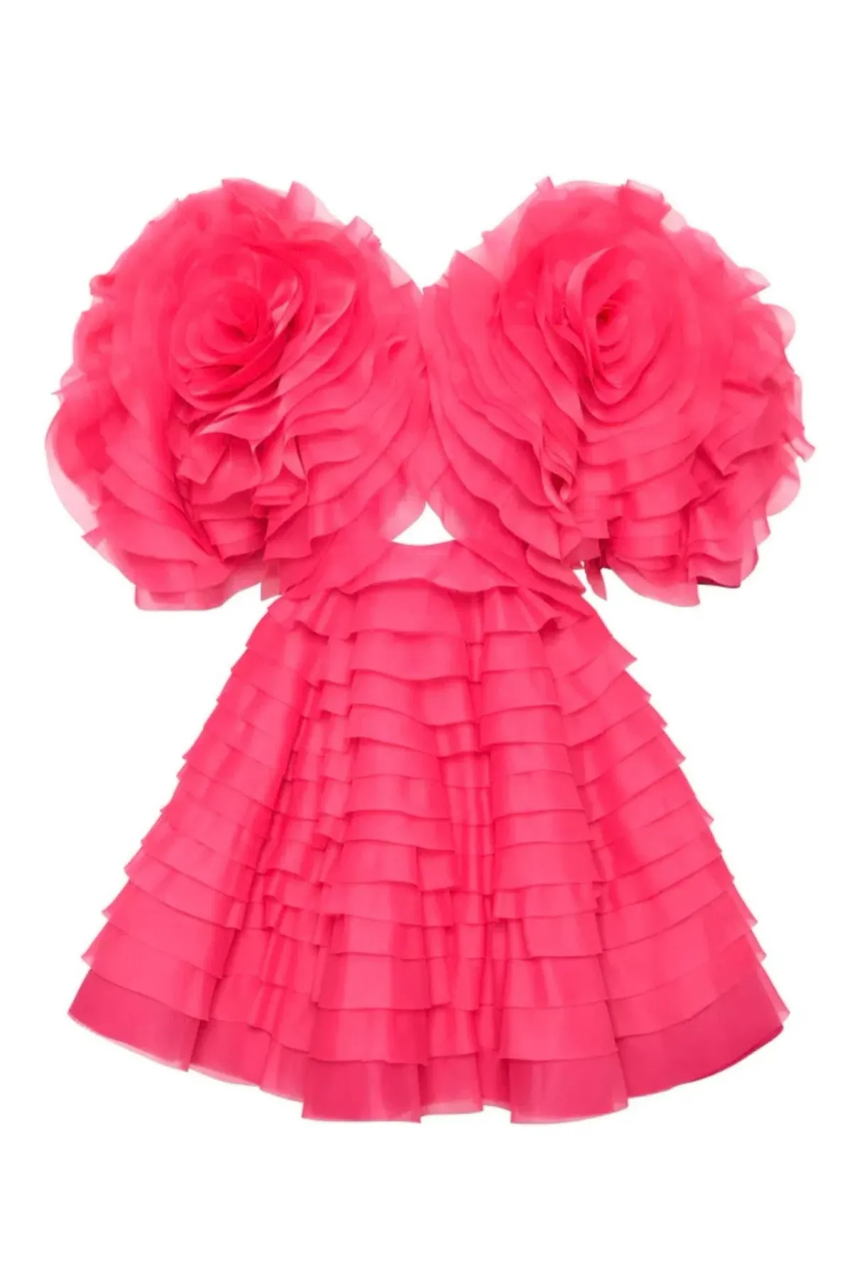 Aje Amour Pink Petal Ruffle Mini Dress | Size AU 6 - Image 6