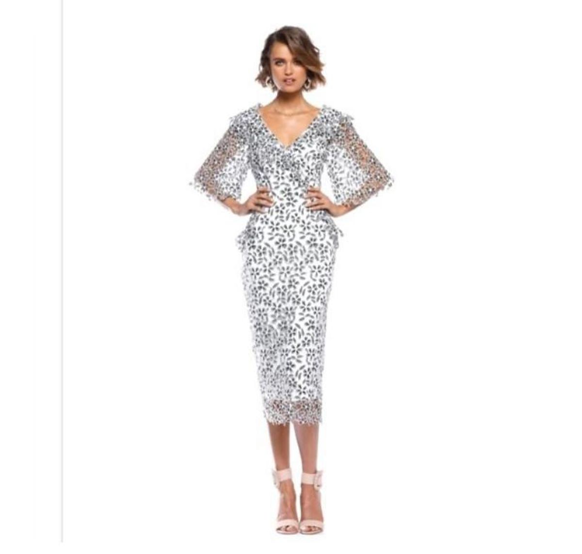 Pasduchas Chloe MIDI Ruffle Dress size 10 - Image 1