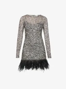 Rachel Gilbert Nisha Mini Dress Gunmetal Size 3/AU12 for rent on The Volte - image 7