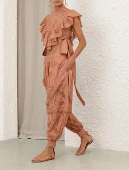Zimmermann Luna Lace Harem Pants Size 1/ AUS 10 for rent on The Volte - image 1