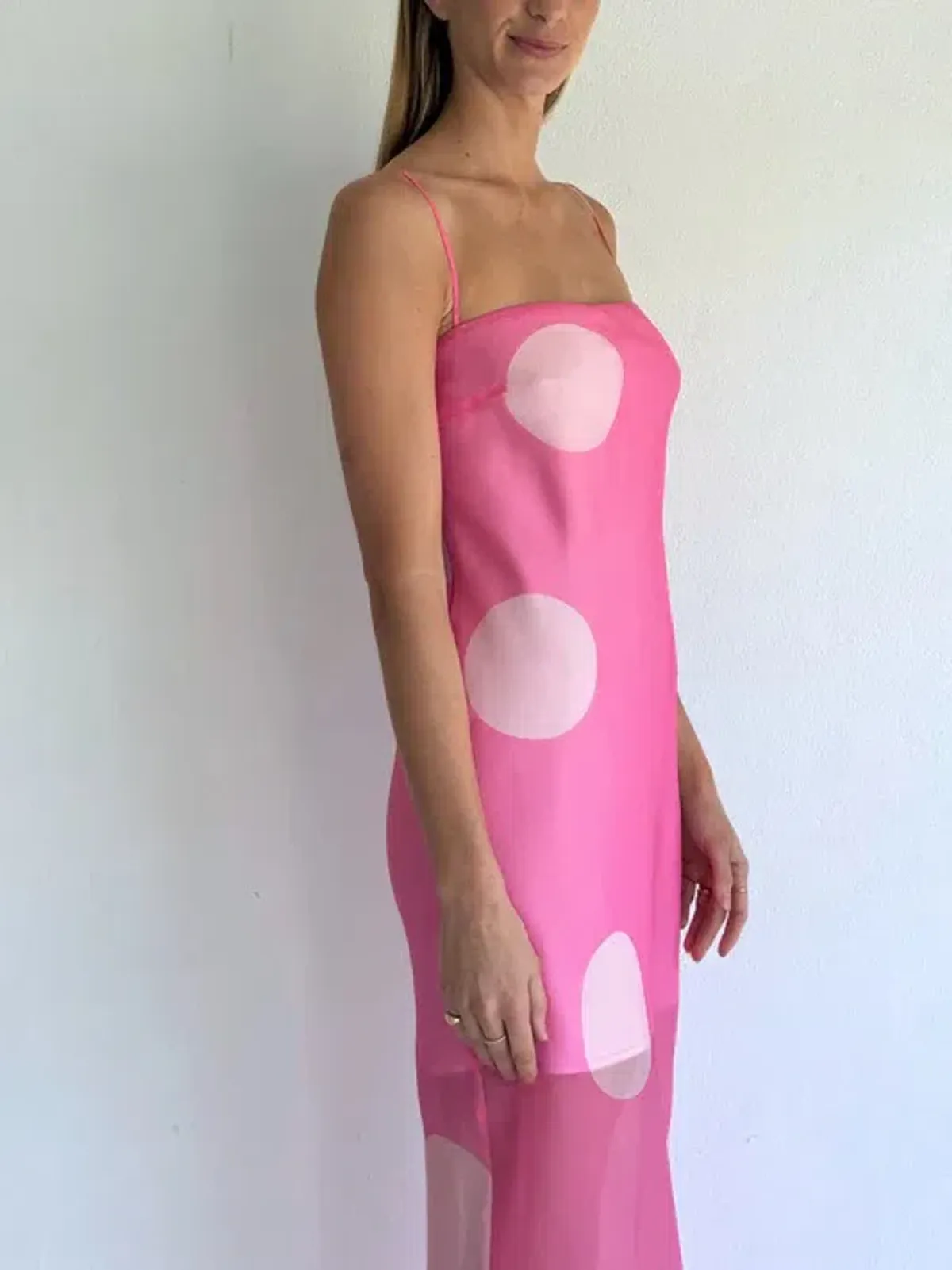 By Nicola Mila Maxi Pink Polka / Size 6 - Image 3