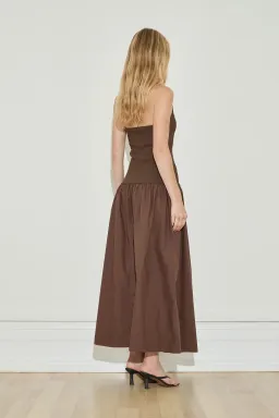 MAISON ESSENTIELE Buckle Dress Chocolate Size Small / 8 AU for rent on The Volte - image 3