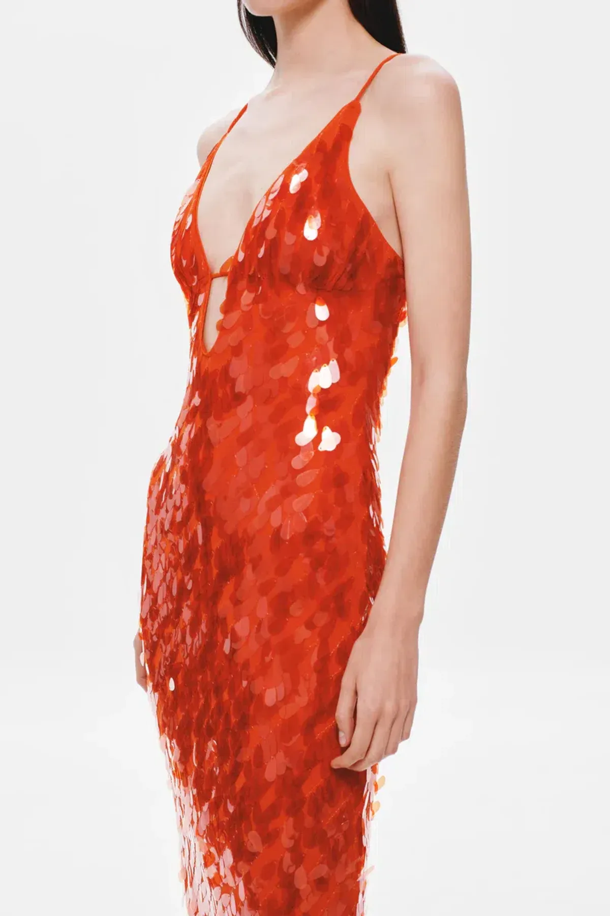 Misha / Sapphire Sequin Dress / Red / 10 - Image 4