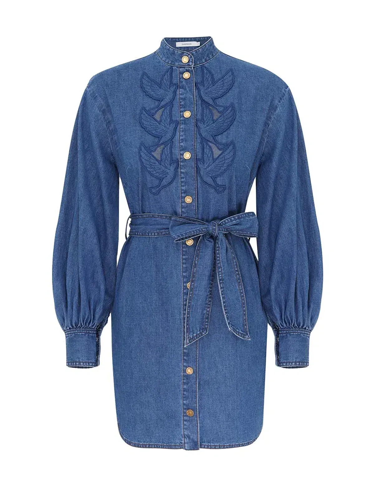 Zimmermann Denim Applique Mini Denim Dress - Image 4