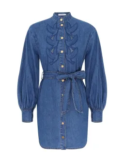 Zimmermann Denim Applique Mini Denim Dress for rent on The Volte - image 4