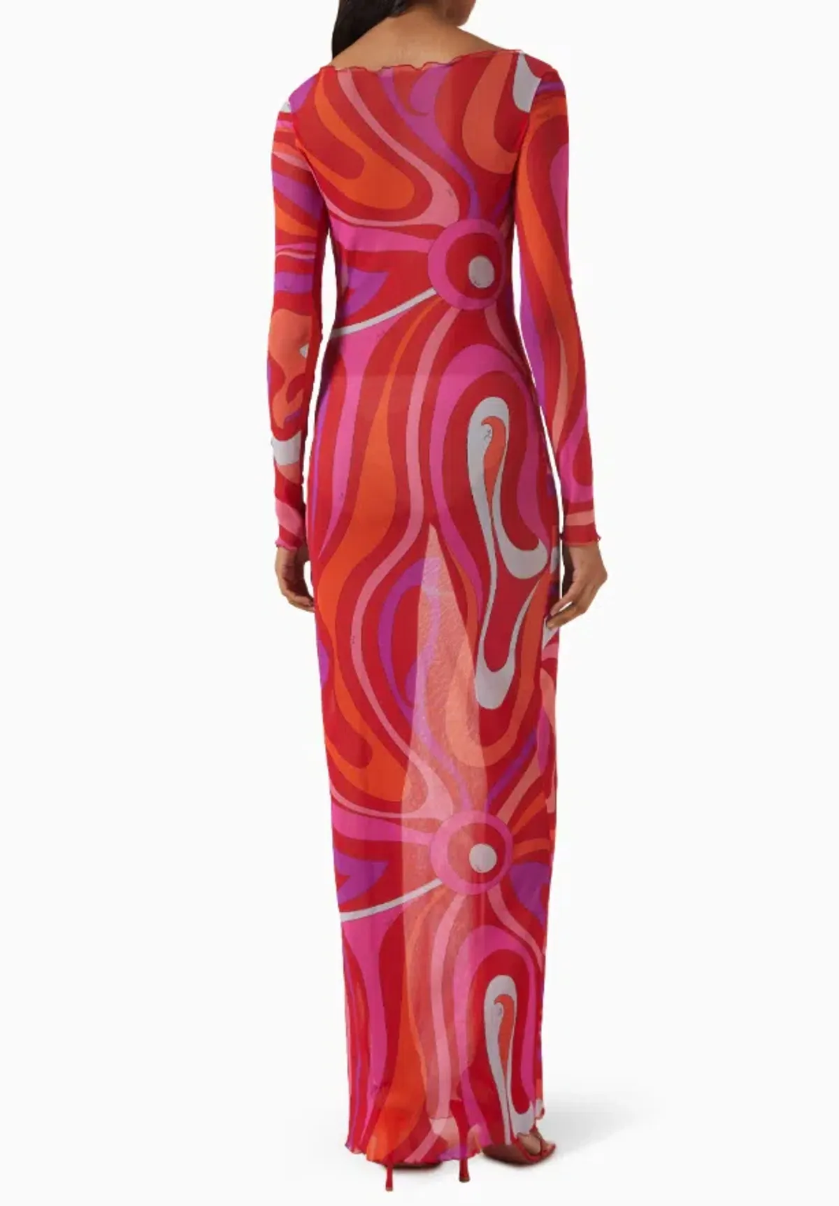 Pucci Marmo Sheer Tulle Maxi Dress - Image 4