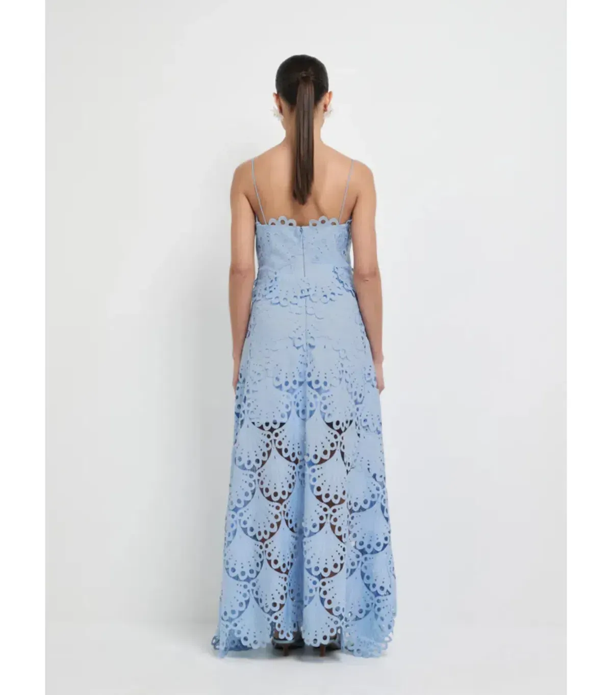 Sheike Ella Lace Maxi Dress Blue Size AU 18 - Image 6