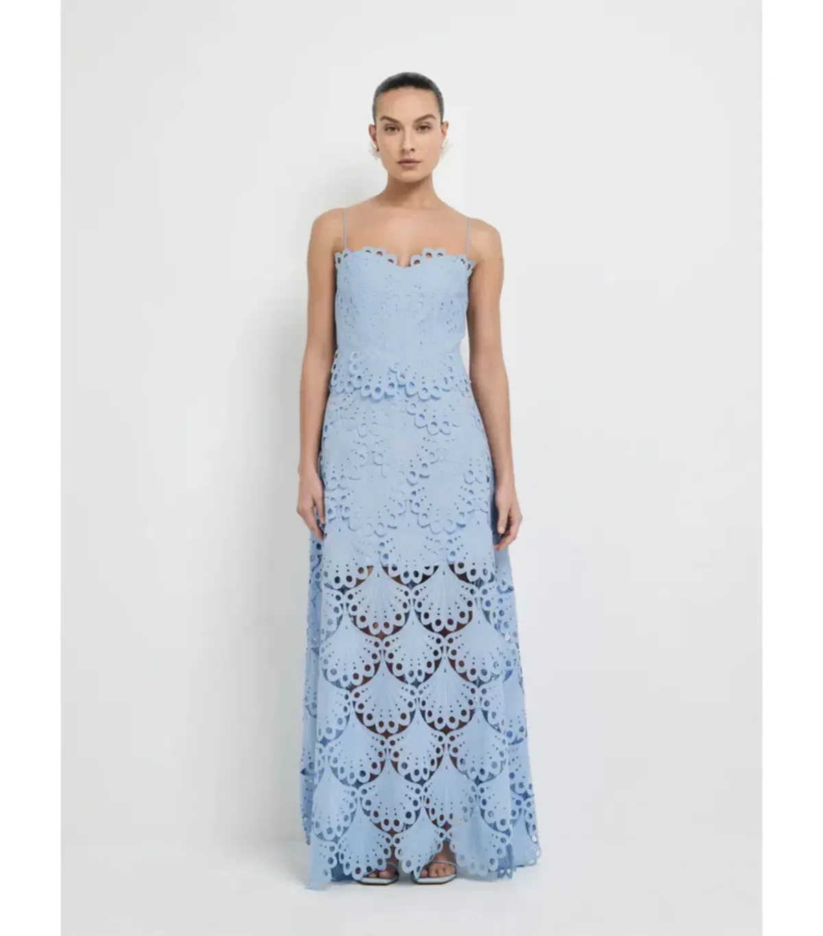 Sheike Ella Lace Maxi Dress Blue Size AU 18 - Image 7