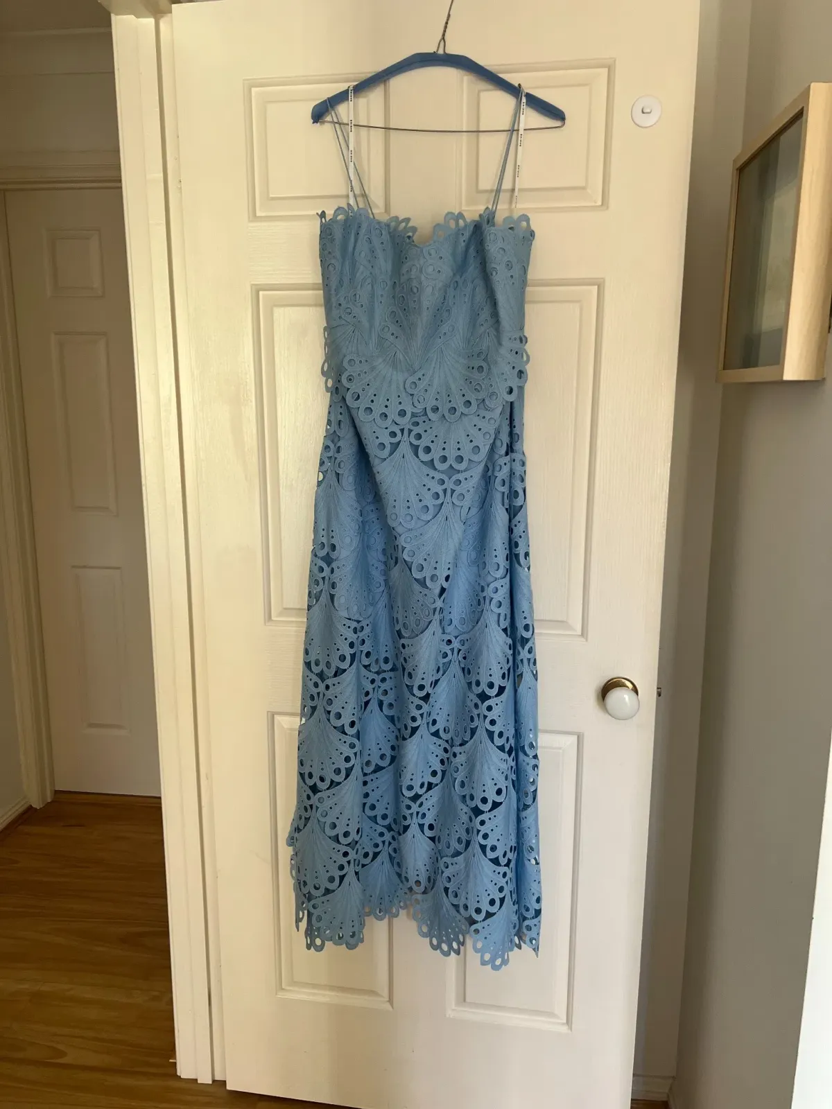 Sheike Ella Lace Maxi Dress Blue Size AU 18 - Image 2