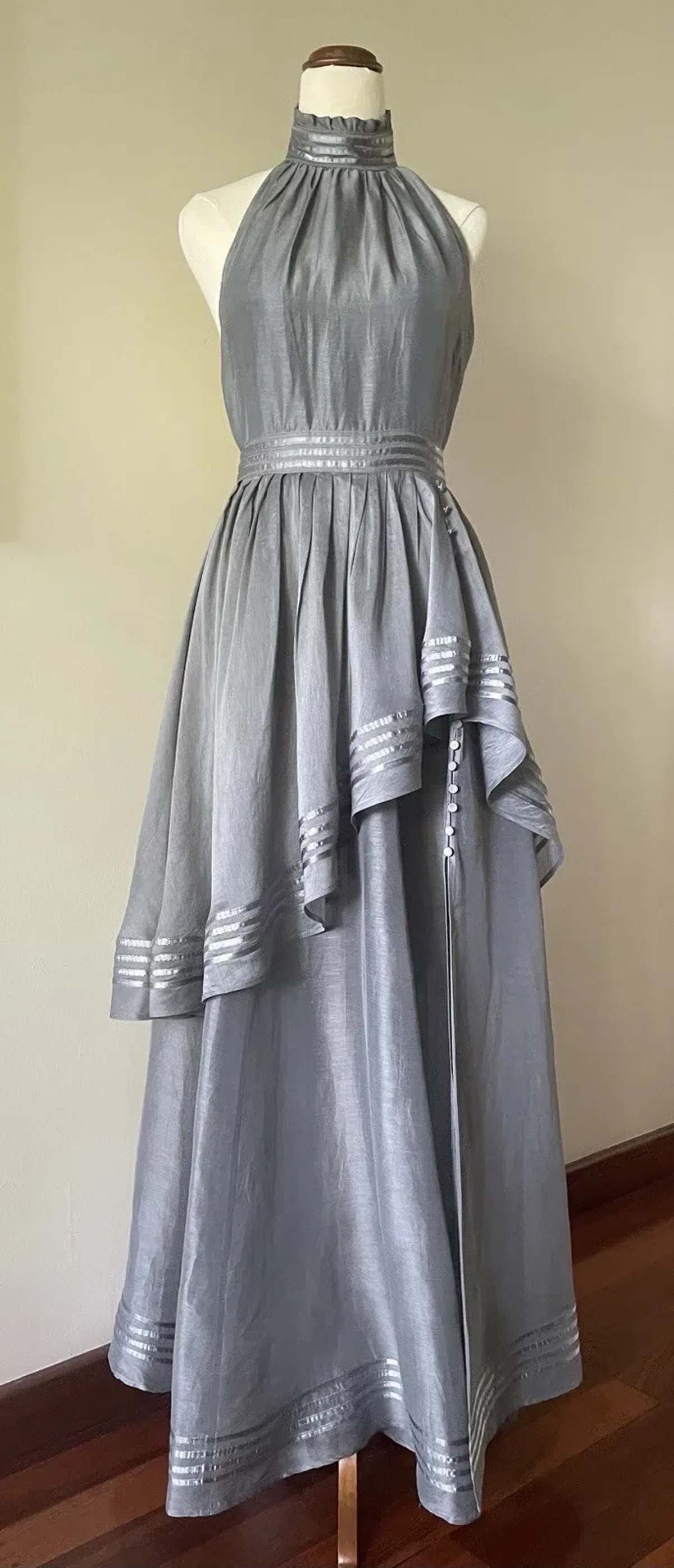 🩶 AJE Sienna Halter Maxi Dress – Silver Grey – Size 8 (AU) 🩶 - Image 3