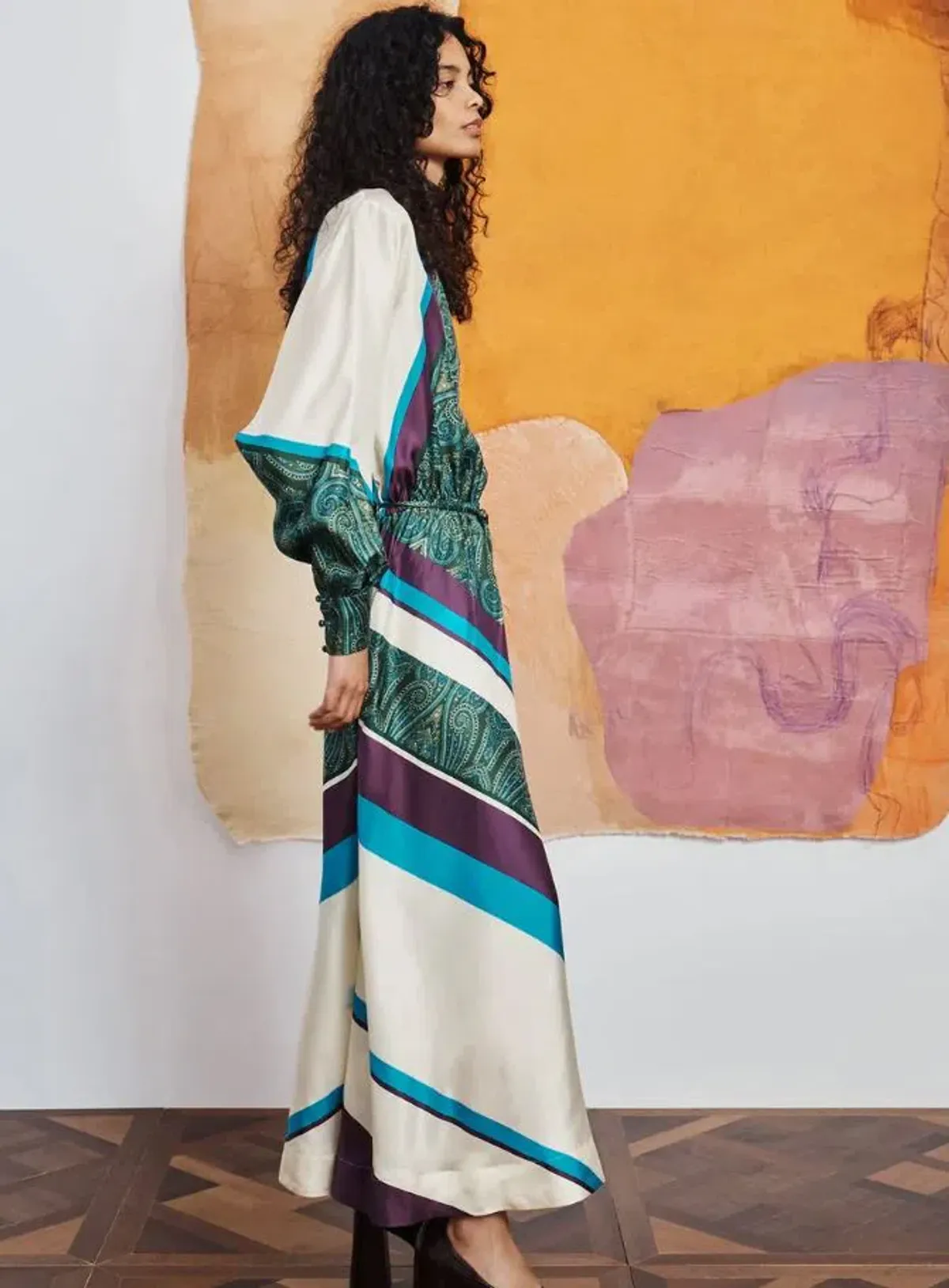 Alemais Joni Silk Midi Dress Size 10 - Image 2