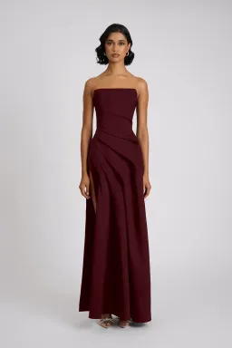 Eliya Deanna gown wine size 8 for rent on The Volte - image 1