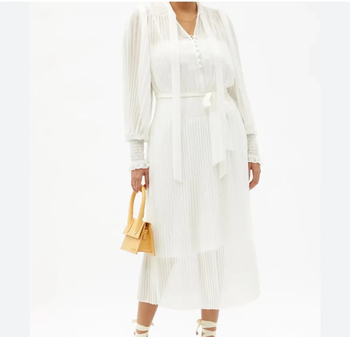 Zimmerman Pleated White Midi Size 0 - Image 1