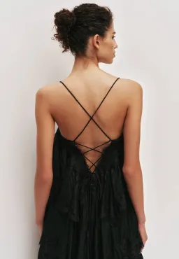 Aje Ophelia Lace Gown in Black - size 8 for rent on The Volte - image 4