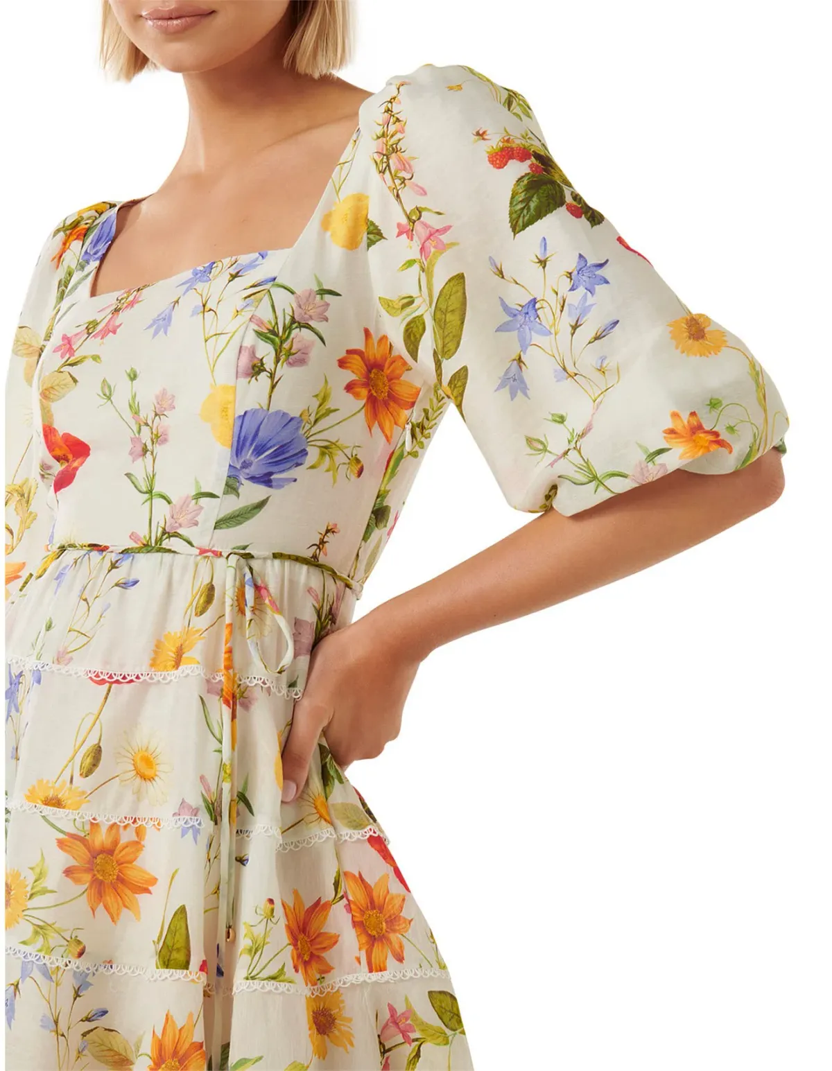 Esmie Tiered Floral Skater Dress - Image 3
