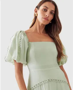 The Fated Bello Midi Dress Green Size 18 for rent on The Volte - image 4