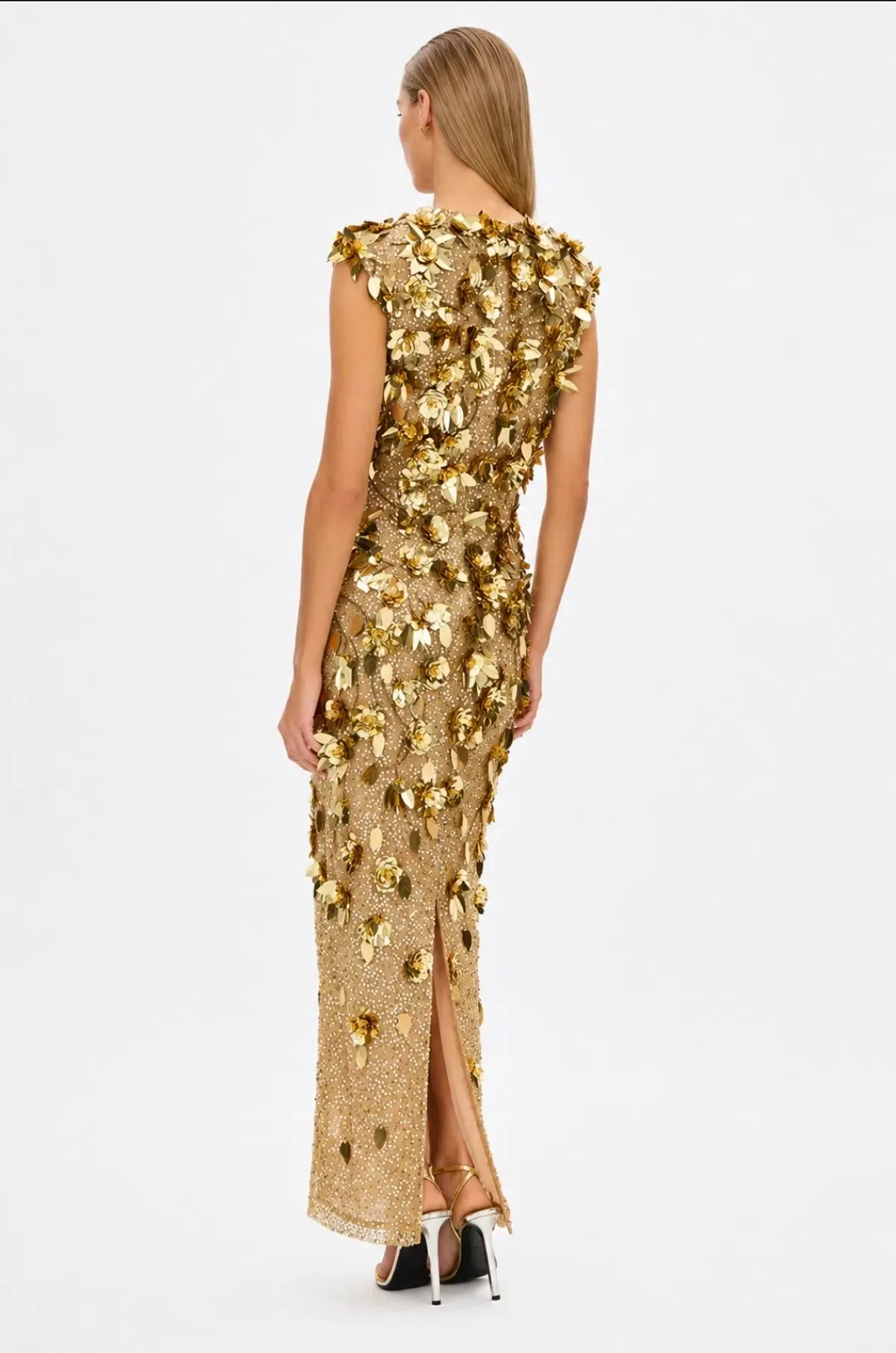Rachel Gilbert Hugo Gown Gold 3/AU12 - Image 3