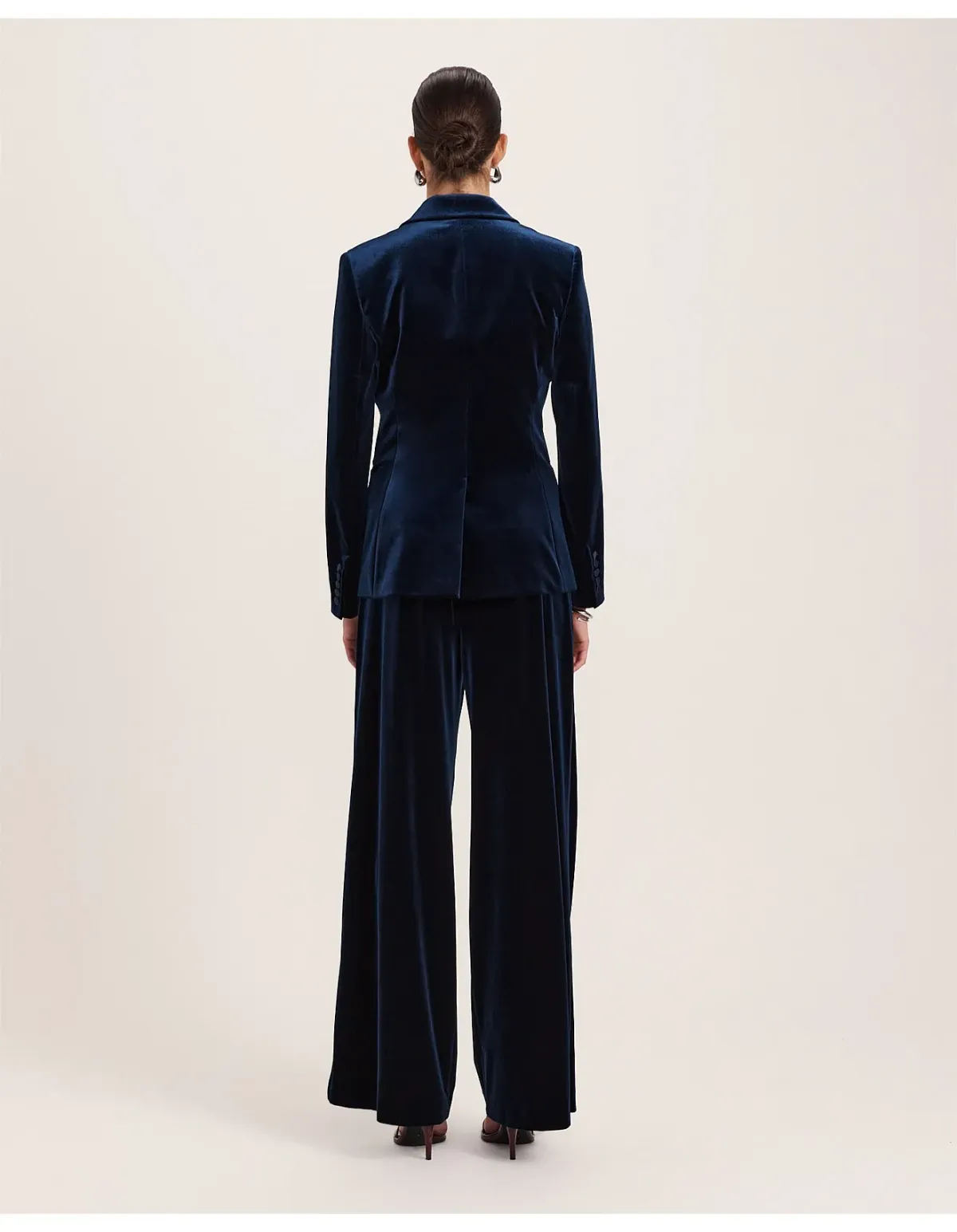 Saba Lea Velvet Blazer Size 12 Royal Blue - Image 4