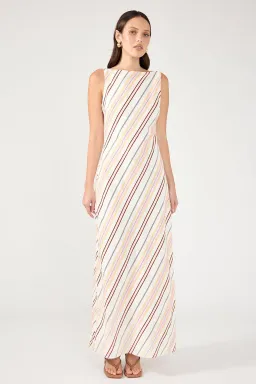 Perfect stranger Palermo Boat Neck Striped Maxi dress  for rent on The Volte - image 2