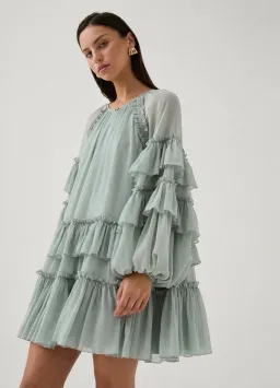 AJE MINA MINI DRESS GREEN 16 for rent on The Volte - image 4