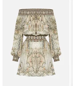 CAMILLA Off Shoulder Short Dress Ivory Tower Tales  for rent on The Volte - image 5