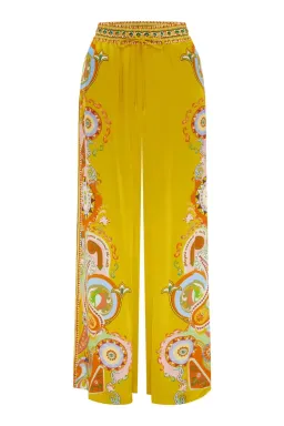 Alemais Pinball Silk Set - Shirt and Pants Yellow for rent on The Volte - image 4
