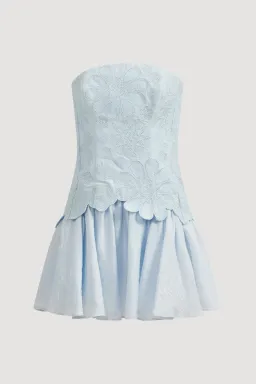 GIA EMBROIDERED MINI DRESS Size 6 for rent on The Volte - image 1