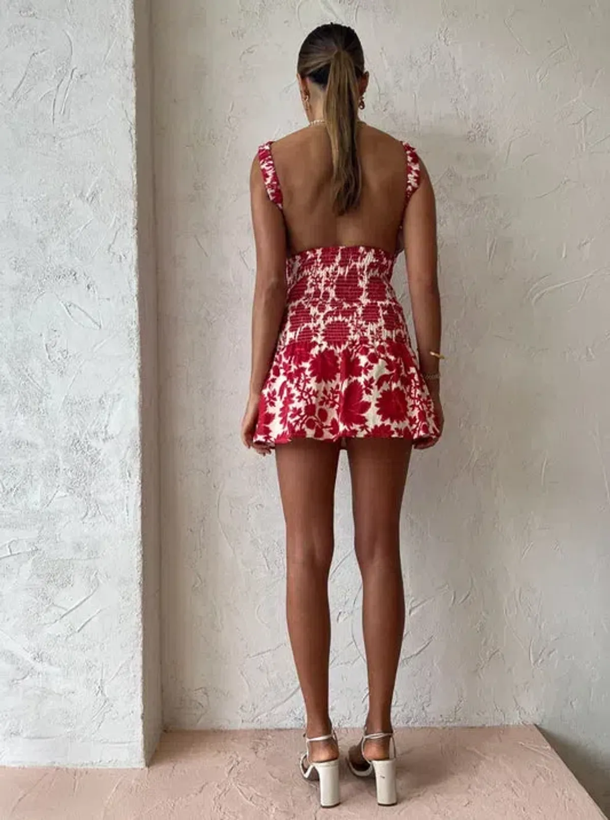 Sir the Label Cinta Open Back Dress Valentina Floral Red Size 1 / AU 8 - Image 3