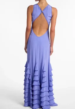Same - Tired Chiffon Gown size 6 for rent on The Volte - image 3