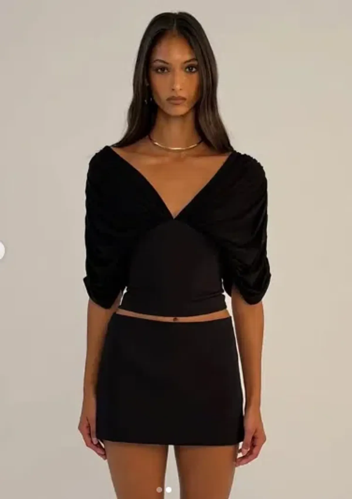 Ance Gria Neve Mini Skirt & Top Black 8 - Image 1